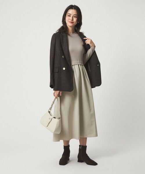 green label relaxing / グリーンレーベル リラクシング ロング・マキシ丈ワンピース | タフタ ドッキング ワンピース ウォッシャブル | 詳細9