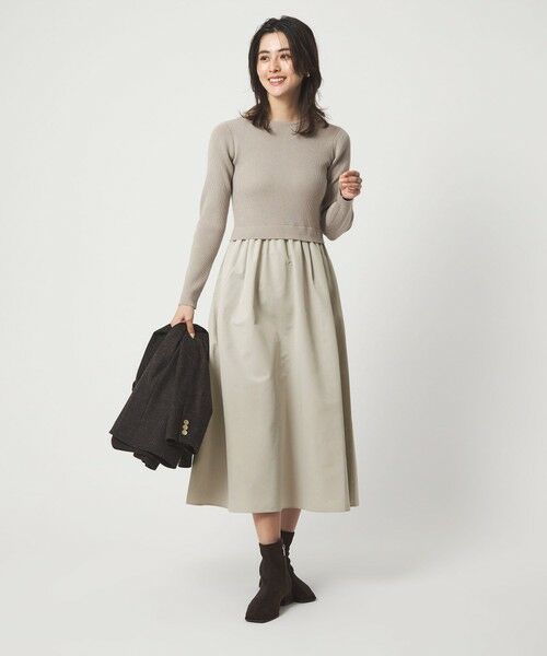 green label relaxing / グリーンレーベル リラクシング ロング・マキシ丈ワンピース | タフタ ドッキング ワンピース ウォッシャブル | 詳細10