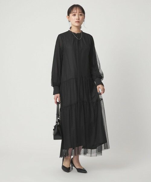 green label relaxing / グリーンレーベル リラクシング ドレス | チュール ティアード ワンピース | 詳細1