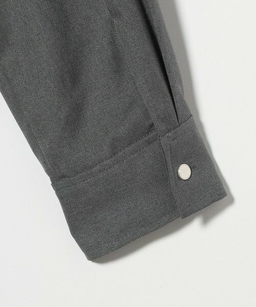 green label relaxing / グリーンレーベル リラクシング ロング・マキシ丈ワンピース | ウールライク バンドカラータック ワンピース | 詳細10