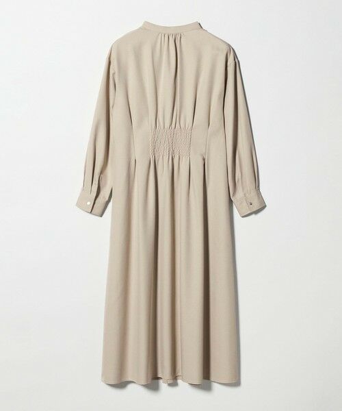 green label relaxing / グリーンレーベル リラクシング ロング・マキシ丈ワンピース | ウールライク バンドカラータック ワンピース | 詳細19