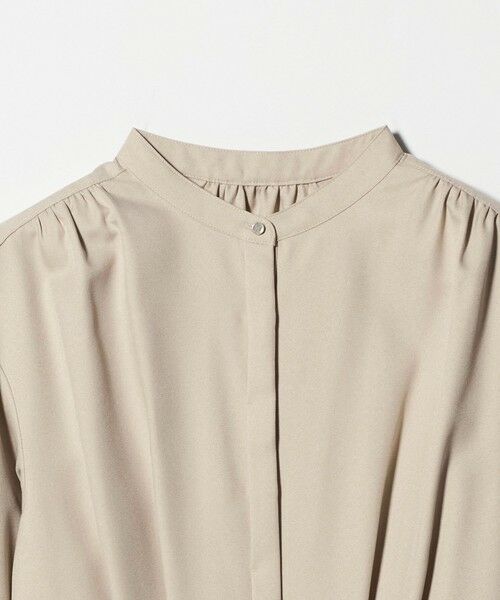 green label relaxing / グリーンレーベル リラクシング ロング・マキシ丈ワンピース | ウールライク バンドカラータック ワンピース | 詳細20