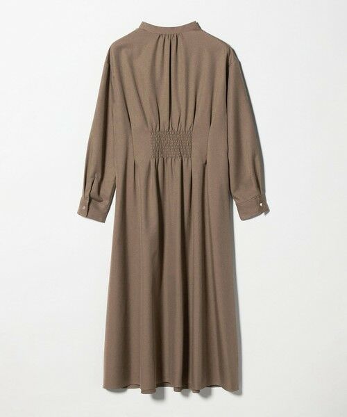 green label relaxing / グリーンレーベル リラクシング ロング・マキシ丈ワンピース | ウールライク バンドカラータック ワンピース | 詳細25