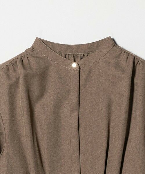 green label relaxing / グリーンレーベル リラクシング ロング・マキシ丈ワンピース | ウールライク バンドカラータック ワンピース | 詳細26