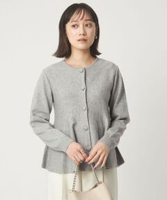 green label relaxing / グリーンレーベル リラクシング カーディガン・ボレロ | ペプラム クルミボタン ニット カーディガン