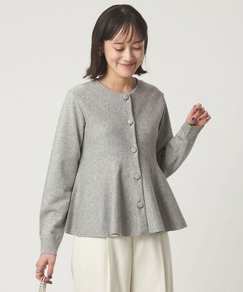 green label relaxing / グリーンレーベル リラクシング カーディガン・ボレロ | ペプラム クルミボタン ニット カーディガン | 詳細9