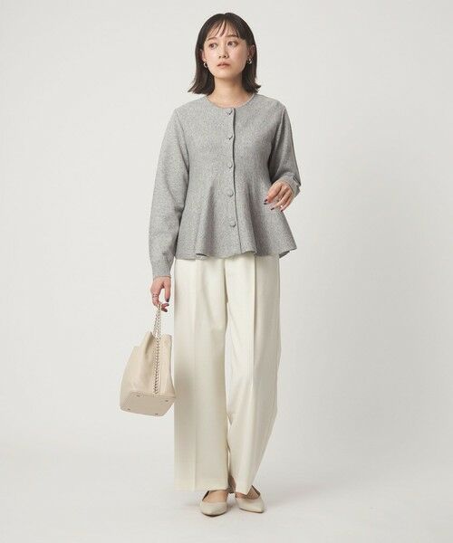 green label relaxing / グリーンレーベル リラクシング カーディガン・ボレロ | ペプラム クルミボタン ニット カーディガン | 詳細12