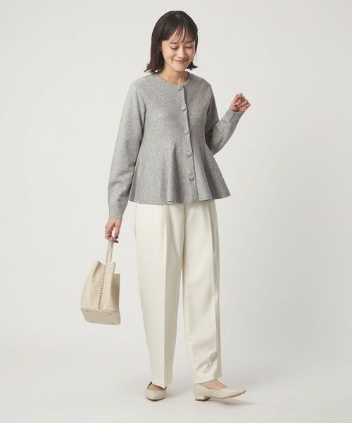 green label relaxing / グリーンレーベル リラクシング カーディガン・ボレロ | ペプラム クルミボタン ニット カーディガン | 詳細13