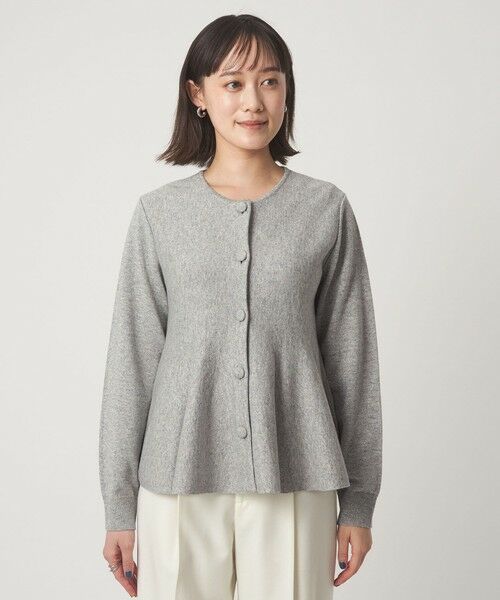 green label relaxing / グリーンレーベル リラクシング カーディガン・ボレロ | ペプラム クルミボタン ニット カーディガン | 詳細14