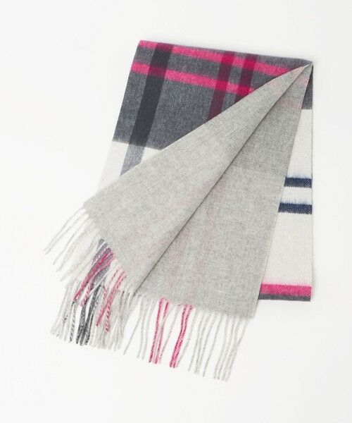 green label relaxing/グリーンレーベル リラクシング ウールリバーシブル チェックマフラー PINK FREE green label relaxing/グリーンレーベル リラクシング ウールリバーシブル チェックマフラー PINK FREE