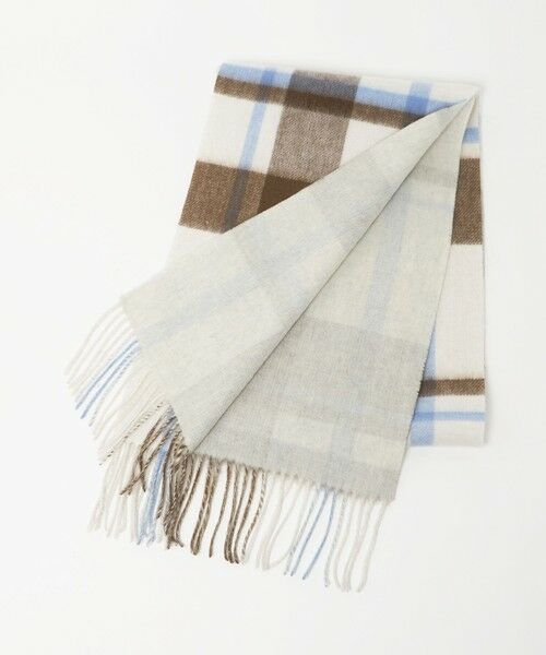 green label relaxing / グリーンレーベル リラクシング マフラー・ショール・スヌード・ストール | ウールリバーシブル チェックマフラー | 詳細10