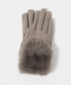 green label relaxing / グリーンレーベル リラクシング 手袋 | 起毛シルキー フェイクファー グローブ 手洗い可能