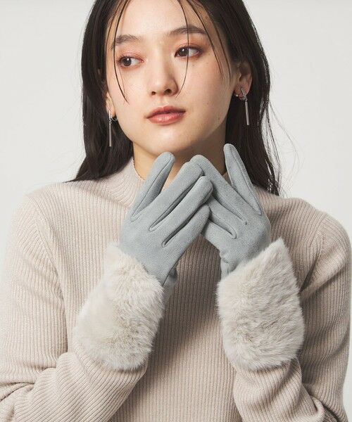 green label relaxing / グリーンレーベル リラクシング 手袋 | 起毛シルキー フェイクファー グローブ 手洗い可能 | 詳細2