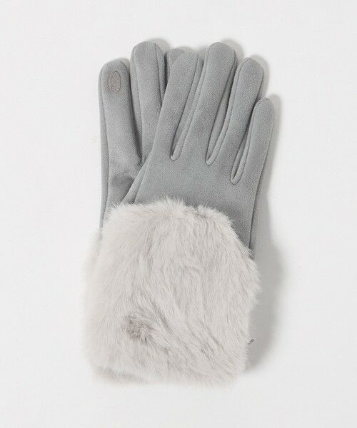 green label relaxing / グリーンレーベル リラクシング 手袋 | 起毛シルキー フェイクファー グローブ 手洗い可能 | 詳細3
