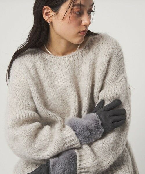 green label relaxing / グリーンレーベル リラクシング 手袋 | 起毛シルキー フェイクファー グローブ 手洗い可能 | 詳細6