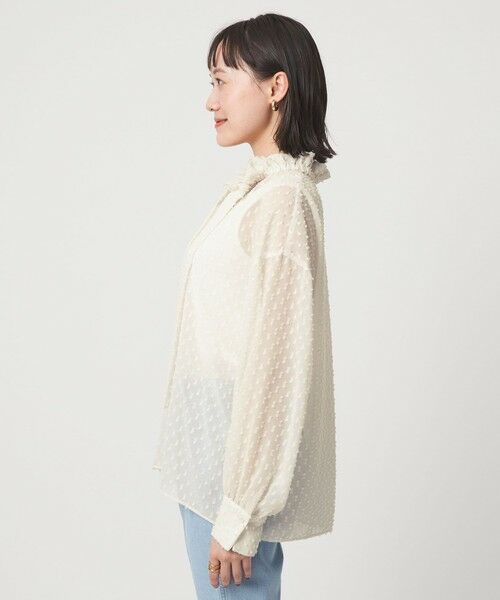 green label relaxing / グリーンレーベル リラクシング シャツ・ブラウス | プチ リボンモチーフ ジャガード ブラウス | 詳細7