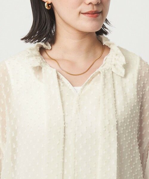 green label relaxing / グリーンレーベル リラクシング シャツ・ブラウス | プチ リボンモチーフ ジャガード ブラウス | 詳細9