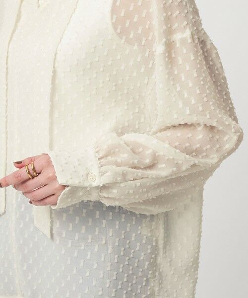 green label relaxing / グリーンレーベル リラクシング シャツ・ブラウス | プチ リボンモチーフ ジャガード ブラウス | 詳細10