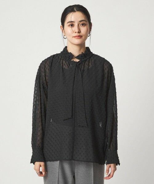 green label relaxing / グリーンレーベル リラクシング シャツ・ブラウス | プチ リボンモチーフ ジャガード ブラウス | 詳細18