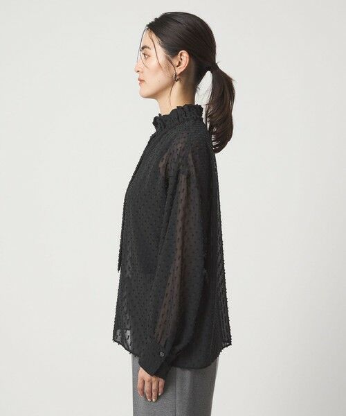 green label relaxing / グリーンレーベル リラクシング シャツ・ブラウス | プチ リボンモチーフ ジャガード ブラウス | 詳細19