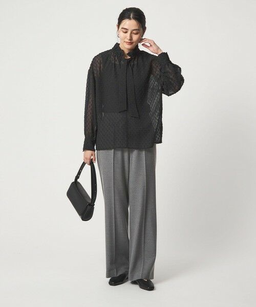 green label relaxing / グリーンレーベル リラクシング シャツ・ブラウス | プチ リボンモチーフ ジャガード ブラウス | 詳細16