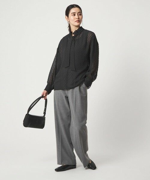 green label relaxing / グリーンレーベル リラクシング シャツ・ブラウス | プチ リボンモチーフ ジャガード ブラウス | 詳細17