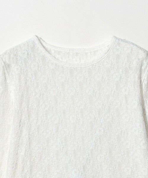 green label relaxing / グリーンレーベル リラクシング カットソー | シアー レース プルオーバー カットソー | 詳細7