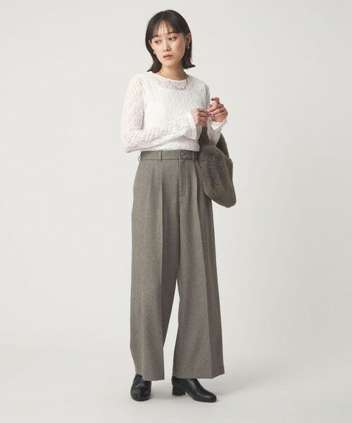 green label relaxing / グリーンレーベル リラクシング カットソー | シアー レース プルオーバー カットソー | 詳細2