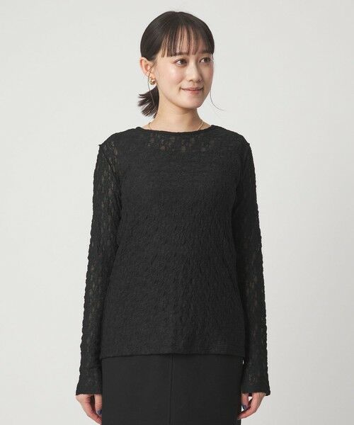 green label relaxing / グリーンレーベル リラクシング カットソー | シアー レース プルオーバー カットソー | 詳細13