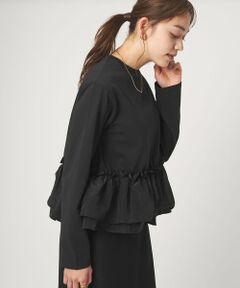 green label relaxing / グリーンレーベル リラクシング カットソー | 【WEB限定】＜at ease＞ドッキング フリル プルオーバー カットソー