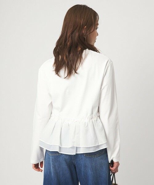 green label relaxing / グリーンレーベル リラクシング カットソー | 【WEB限定】＜at ease＞ドッキング フリル プルオーバー カットソー | 詳細3