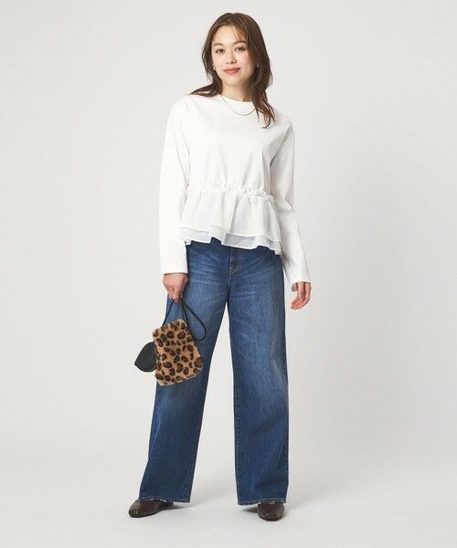 green label relaxing / グリーンレーベル リラクシング カットソー | 【WEB限定】＜at ease＞ドッキング フリル プルオーバー カットソー | 詳細4