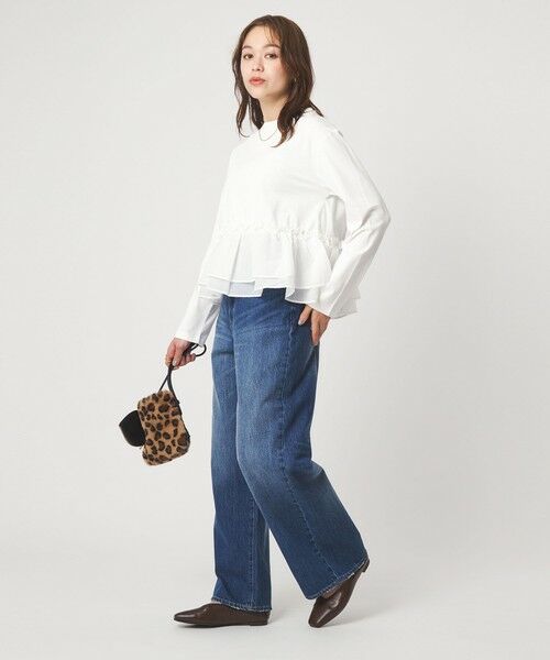 green label relaxing / グリーンレーベル リラクシング カットソー | 【WEB限定】＜at ease＞ドッキング フリル プルオーバー カットソー | 詳細5