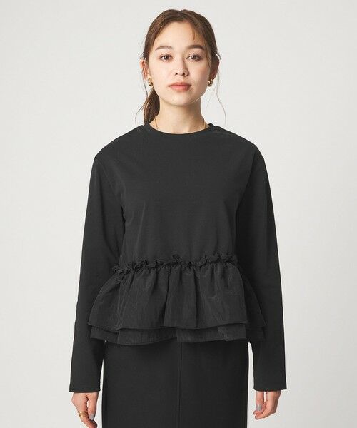 green label relaxing / グリーンレーベル リラクシング カットソー | 【WEB限定】＜at ease＞ドッキング フリル プルオーバー カットソー | 詳細15