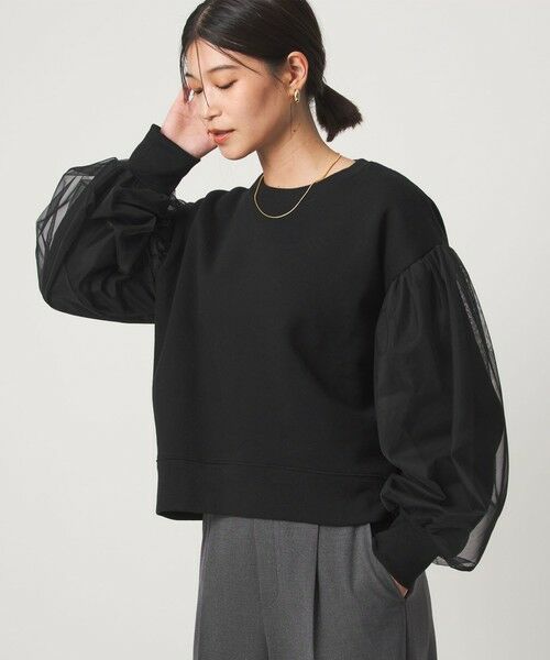 green label relaxing / グリーンレーベル リラクシング スウェット | 【WEB限定】＜at ease＞チュール ドッキング スウェット プルオーバー | 詳細2