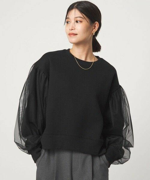 green label relaxing / グリーンレーベル リラクシング スウェット | 【WEB限定】＜at ease＞チュール ドッキング スウェット プルオーバー | 詳細3