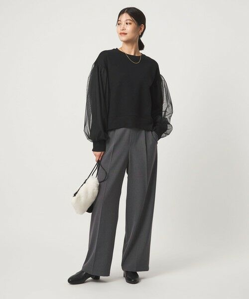 green label relaxing / グリーンレーベル リラクシング スウェット | 【WEB限定】＜at ease＞チュール ドッキング スウェット プルオーバー | 詳細4