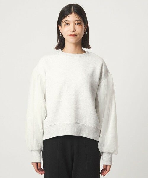 green label relaxing / グリーンレーベル リラクシング スウェット | 【WEB限定】＜at ease＞チュール ドッキング スウェット プルオーバー | 詳細16