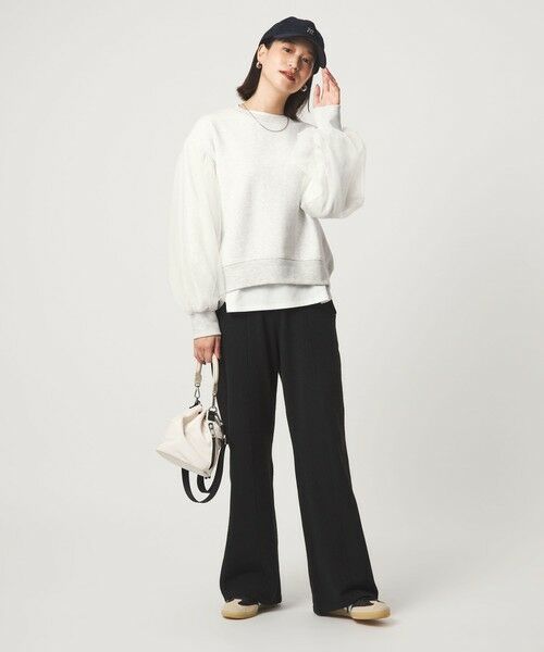 green label relaxing / グリーンレーベル リラクシング スウェット | 【WEB限定】＜at ease＞チュール ドッキング スウェット プルオーバー | 詳細14