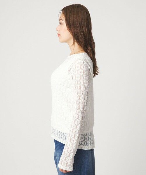 green label relaxing / グリーンレーベル リラクシング カットソー | 【WEB限定】＜at ease＞シャーリングレース プルオーバー カットソー | 詳細7