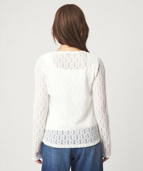 green label relaxing / グリーンレーベル リラクシング カットソー | 【WEB限定】＜at ease＞シャーリングレース プルオーバー カットソー | 詳細8