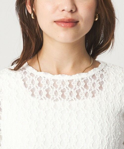 green label relaxing / グリーンレーベル リラクシング カットソー | 【WEB限定】＜at ease＞シャーリングレース プルオーバー カットソー | 詳細9