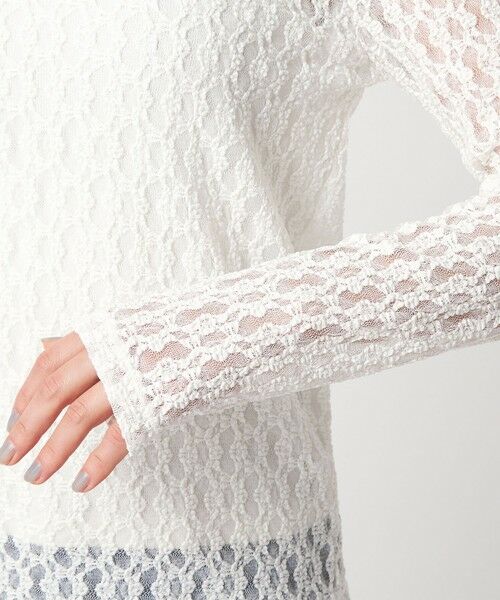 green label relaxing / グリーンレーベル リラクシング カットソー | 【WEB限定】＜at ease＞シャーリングレース プルオーバー カットソー | 詳細10