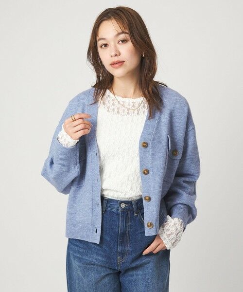 green label relaxing / グリーンレーベル リラクシング カットソー | 【WEB限定】＜at ease＞シャーリングレース プルオーバー カットソー | 詳細4