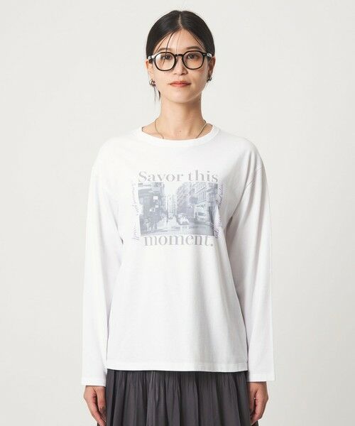 green label relaxing / グリーンレーベル リラクシング カットソー | 【WEB限定】＜at ease＞アソート フォト  ロングスリーブ カットソー | 詳細14