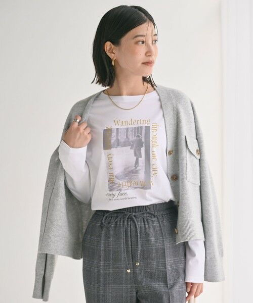 green label relaxing / グリーンレーベル リラクシング カットソー | 【WEB限定】＜at ease＞アソート フォト  ロングスリーブ カットソー | 詳細22