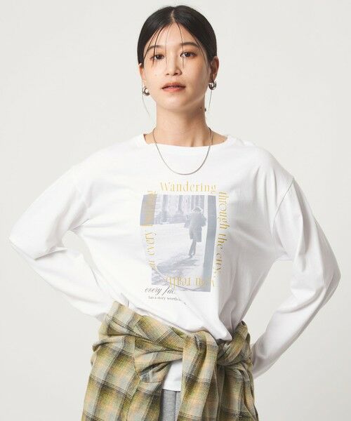 green label relaxing / グリーンレーベル リラクシング カットソー | 【WEB限定】＜at ease＞アソート フォト  ロングスリーブ カットソー | 詳細26