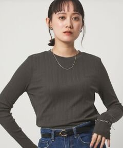 green label relaxing / グリーンレーベル リラクシング カットソー | 【WEB限定】＜at ease＞シアー リブ カットソー