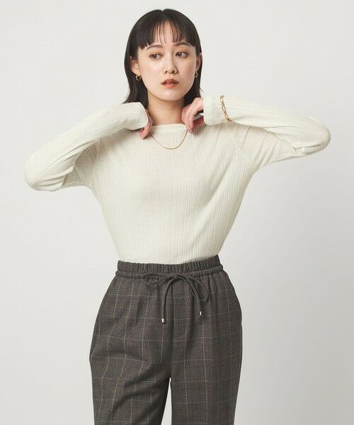 green label relaxing / グリーンレーベル リラクシング カットソー | 【WEB限定】＜at ease＞シアー リブ カットソー | 詳細2