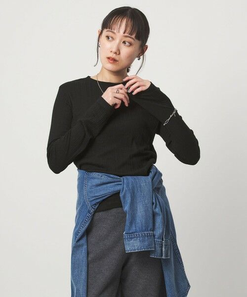 green label relaxing / グリーンレーベル リラクシング カットソー | 【WEB限定】＜at ease＞シアー リブ カットソー | 詳細13